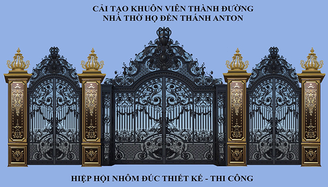 Cổng nhôm đúc C0205